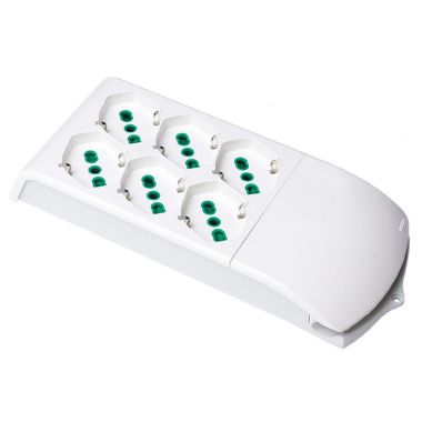 Multipresa senza cavo 3+3P40, colore bianco product photo Photo 01 3XL