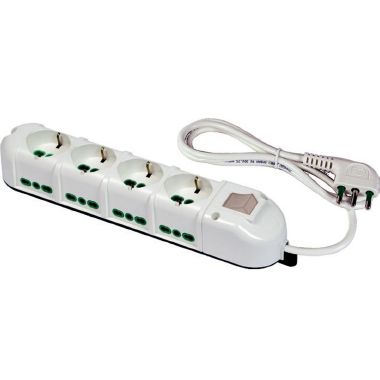 Multipresa 1,5m 3G1 S17 4P40+8P17/11, con interruttore, colore bianco product photo Photo 01 3XL