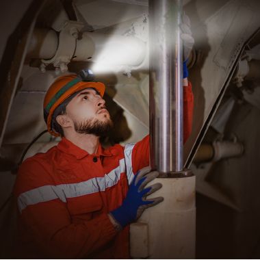 Lampada da testa, ricaricabile, con sensore, colore nero product photo Photo 03 3XL