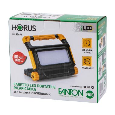 Proiettore LED 30W, con supporto, ricaricabile, IP54, colore giallo product photo Photo 06 3XL