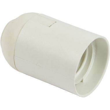 Portalampada E27 liscia, colore bianco product photo Photo 01 3XL