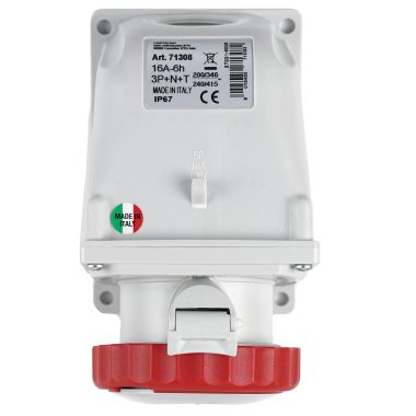 Presa da parete 3P+N+T 16A 400V 6h, IP67 product photo Photo 06 3XL