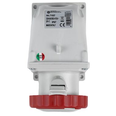 Presa da parete 3P+T 32A 400V 6h, IP67 product photo Photo 03 3XL