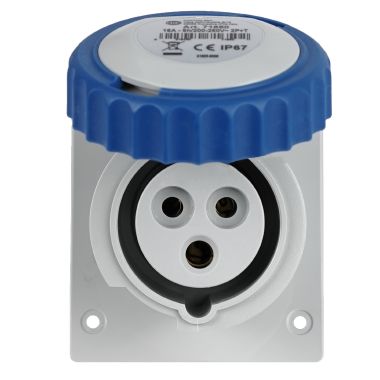 Presa da incasso inclinata 2P+T 16A 230V 6h, IP67 product photo Photo 04 3XL