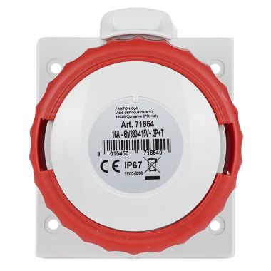 Presa da incasso inclinata 3P+T 16A 400V 6h, IP67 product photo Photo 02 3XL