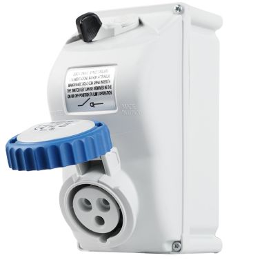 Presa da parete interbloccata 2P+T 16A 230V 6h, IP67 product photo Photo 02 3XL