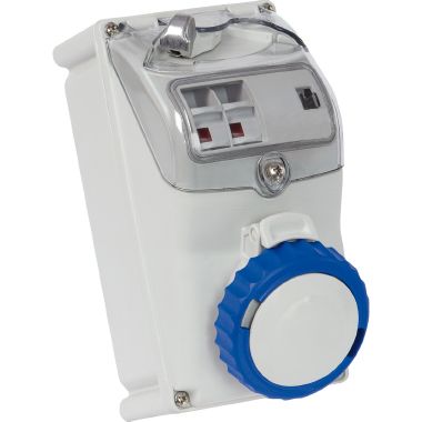 Presa da parete interbloccata 2P+T 16A 230V 6h, IP67, con portafusibili product photo Photo 01 3XL