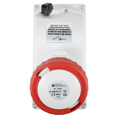 Presa da parete interbloccata 3P+T 32A 400V 6h, IP67 product photo Photo 03 3XL