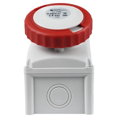 Presa da parete interbloccata 3P+T 32A 400V 6h, IP67 product photo Photo 05 3XL