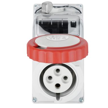 Presa da parete interbloccata 3P+T 32A 400V 6h, IP67, con portafusibili product photo Photo 02 3XL