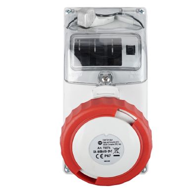 Presa da parete interbloccata 3P+T 32A 400V 6h, IP67, con portafusibili product photo Photo 03 3XL