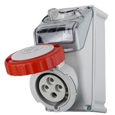 Presa da parete interbloccata 3P+T 32A 400V 6h, IP67, con portafusibili product photo Photo 04 3XL