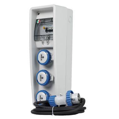 Quadro ULISSE 150 ASC IP65 3 prese CEE, 2 protezioni, con cavo, 3kW product photo Photo 03 3XL