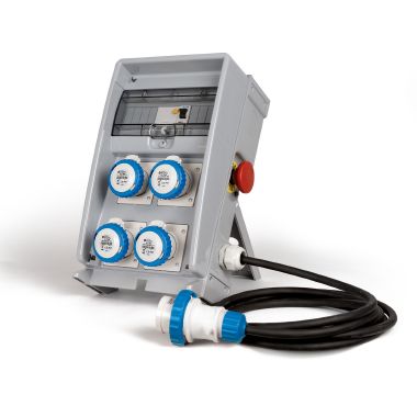Quadro ULISSE PRO ASC IP65 4 prese CEE, 2 protezioni, con cavo, emergenza, 3kW product photo Photo 01 3XL