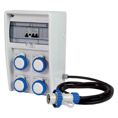 Quadro ULISSE 250 ASC IP65 4 prese CEE 2 protezioni con cavo 3kW product photo Photo 01 3XL