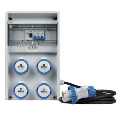 Quadro ULISSE 250 ASC IP65 4 prese CEE 2 protezioni con cavo 3kW product photo Photo 02 3XL