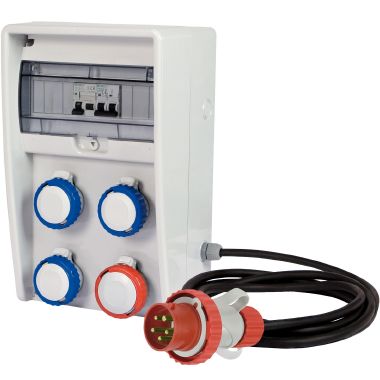 Quadro ULISSE 250 ASC IP65 4 prese CEE, 2 protezioni, con cavo, 9kW product photo Photo 01 3XL