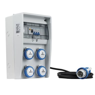 Quadro ULISSE 250 ASC IP65 4 prese CEE, 2 protezioni, con cavo e emergenza, 3kW product photo Photo 03 3XL