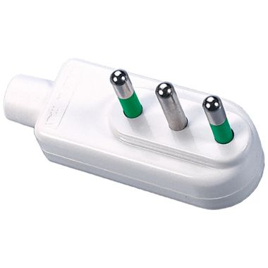 Spina S17 2P+T 16A smontabile ribassata, colore bianco product photo Photo 01 3XL