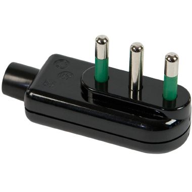 Spina S17 2P+T 16A smontabile ribassata, colore nero product photo Photo 01 3XL