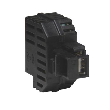 Alimentatore da incasso KEYSTONE IT, 1 presa USB-A 1,2A, colore nero product photo Photo 01 3XL