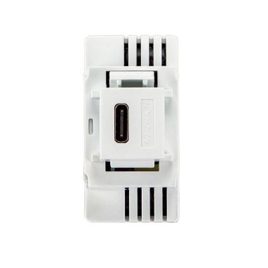 Alimentatore da incasso KEYSTONE compatto, 1 presa USB-C 3A, colore bianco product photo Photo 02 3XL