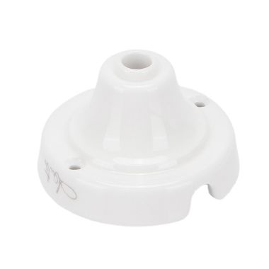 Rosone liscio in ceramica Ø90mm colore bianco product photo Photo 01 3XL