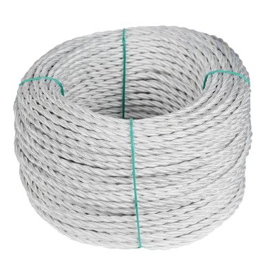 Cavo treccia seta 3G0,75 FRRTX in matassa da 100m colore bianco (Conf. da 100 Mt.) product photo Photo 02 3XL