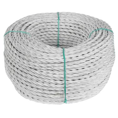 Cavo treccia seta 3G1,5 FRRTX in matassa da 100 m colore bianco (Conf. da 100 Mt.) product photo Photo 02 3XL