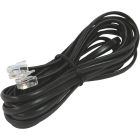 Prolunga lineare 3m telefonico 4 conduttori con plug RJ11, colore nero product photo