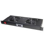 Modulo 2 ventole con interruttore e termostato digitale, colore grigio product photo