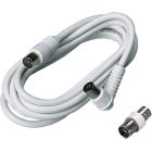 Prolunga lineare 2m TV, spina diritta e presa a squadra Ø9,5mm, colore bianco product photo