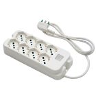 Multipresa 1,5m 3G1 S17 4+4P40, con interruttore, colore bianco product photo