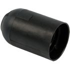 Portalampada E27 liscia, colore nero product photo