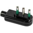 Spina S11 2P+T 10A a squadra smontabile ribassata, colore nero product photo