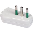 Spina S11 2P+T 10A a squadra smontabile ribassata, colore bianco product photo