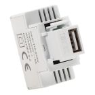 Alimentatore da incasso KEYSTONE compatto, 1 presa USB-A 3A, colore bianco product photo