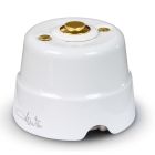 Pulsante ottone per campanello da parete in ceramica 2A 48V, colore bianco product photo