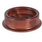 Base in legno tonda Ø140mm 3fori+tappi noce product photo