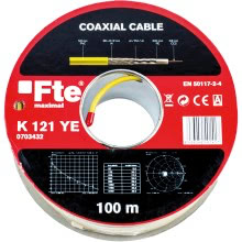 FTE CAVO COASSIALE PVC 5MM CLASSE A GIALLO (Conf. da 100 Mt.) product photo
