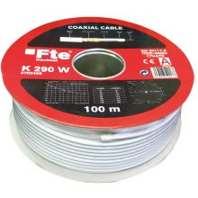 Cavo coassiale bianco PVC diametro 6,8mm classe A (Conf. da 100 Mt.) product photo