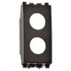 FTE ADATTATORE VERTICALE A 2 FORI VIMAR EIKON SCURA product photo Photo 01 2XS