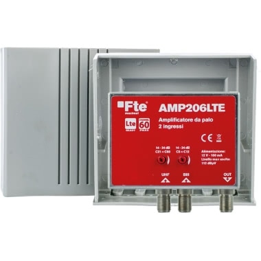 FTE AMPLIFICATORE DA PALO LTE 2 INGRESSI BIII-UHF GUADAGNO 34dB USCITA MAX 110/114 dBµV product photo Photo 01 3XL