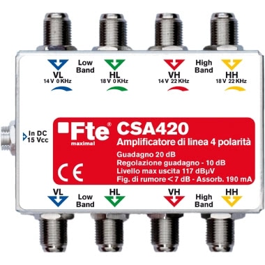 FTE AMPLIFICATORE IN 1 IF PER MULTISWITCH20-24 dB USCITA MAX 105 dB product photo Photo 01 3XL