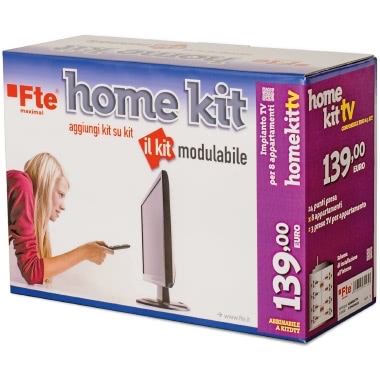 FTE KIT PER IMPIANTO TV-DTT PER 8 APPARTAMENTI 24 PUNTI PRESA product photo Photo 01 3XL