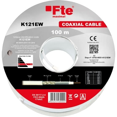 Cavo coassiale bianco PVC Eca diametro 5mm classe A (Conf. da 100 Mt.) product photo Photo 01 3XL