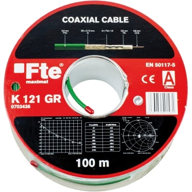 FTE CAVO COASSIALE PVC 5MM CLASSE A VERDE (Conf. da 100 Mt.) product photo Photo 01 3XL