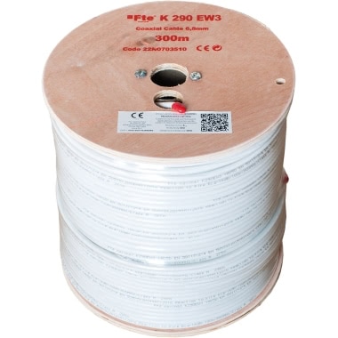 Cavo coassiale bianco PVC Eca diametro 6,8mm classe A (Conf. da 300 Mt.) product photo Photo 01 3XL
