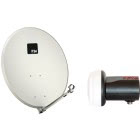 FTE KIT SATELLITARE COMPOSTO DA PARABOLA IN ACCIAIO 58CM E LNB UNIVERSALE AD 1 USCITA (Conf. da 24 Pz.) product photo