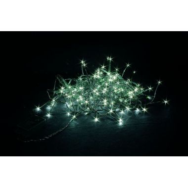 Luci Natale LED bianche 96 con memory control - cavo scuro product photo Photo 01 3XL